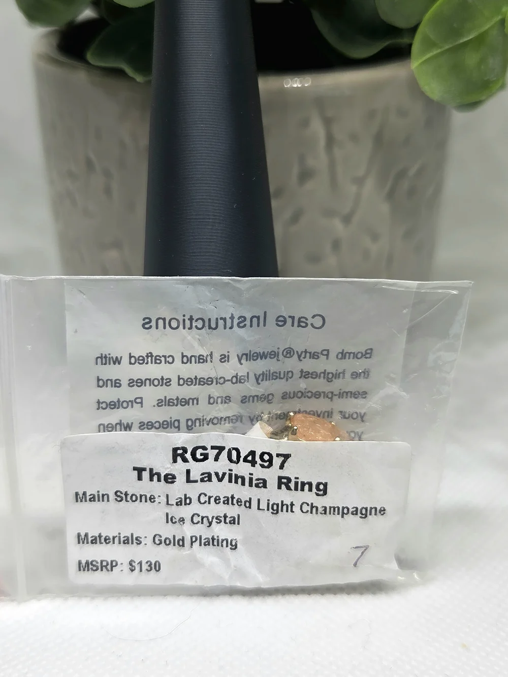 BP Light Champagne Ice Crystal On Gold Plating